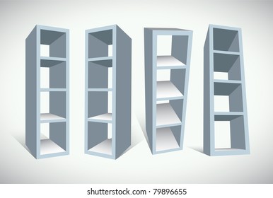empty bookshelf