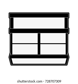 empty bookshelf  icon image 