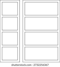 empty bookshelf illustration outline design kids education editable shelf layout printable graphic