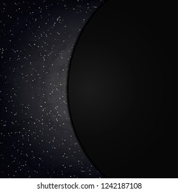 Empty border on blackboard chalkboard background. Vector illustration