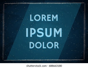 Empty border on blackboard chalkboard background. Vector illustration
