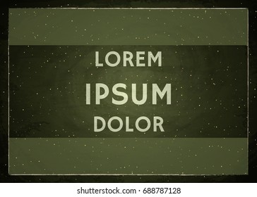 Empty border on blackboard chalkboard background. Vector illustration