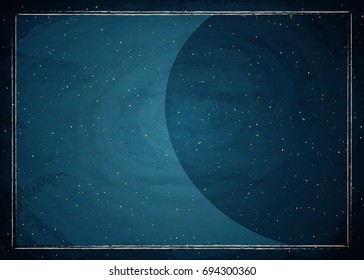 Empty border on blackboard chalkboard background. Vector illustration