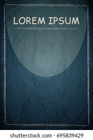 Empty border on blackboard chalkboard background. Vector illustration