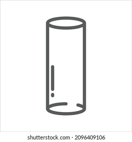 Icono de línea simple de vidrio de botella vacío