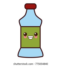 Empty bottle isolated kawaii cute cartoon