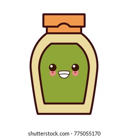 Empty bottle isolated kawaii cute cartoon