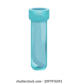Empty Bottle for liquid potion elixir lab game icon in cartoon style isolated on white background. Glass jar, spooky wizard, alchemy asset