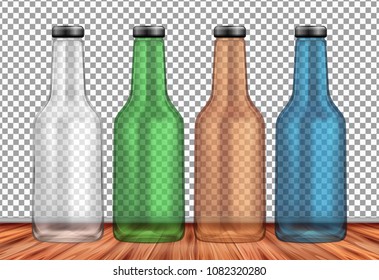 Empty Bottle on Transparent Background illustration