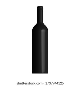 An empty bottle is suitable for designing layouts. Vector illustration