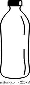 empty bottle vector icon flat