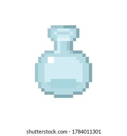 Empty bottle. Vector pixel art.
