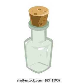empty bottles isolated illustration on white background