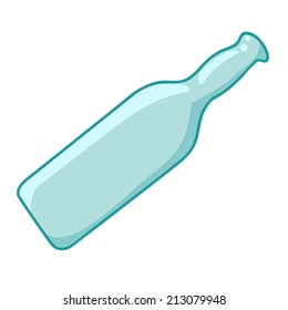empty bottles isolated illustration on white background