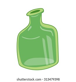 empty bottles isolated illustration on white background