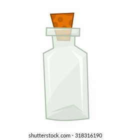 empty bottles isolated illustration on white background