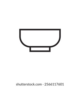 empty bowl icon outline editable stroke