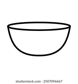 Empty bowl icon. Salad bowl isolated on white background. Vector illustration