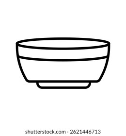 Empty bowl icon. Salad bowl isolated on white background. Vector illustration	

