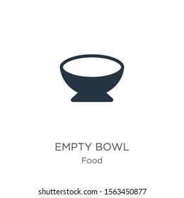 Empty bowl icon vector. Trendy flat empty bowl icon from food collection isolated on white background. Vector illustration can be used for web and mobile graphic design, logo, eps10