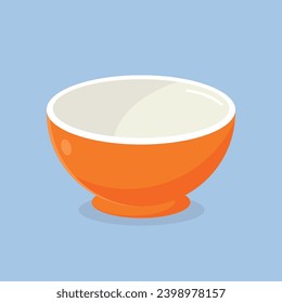  empty bowl isolated vector illustration