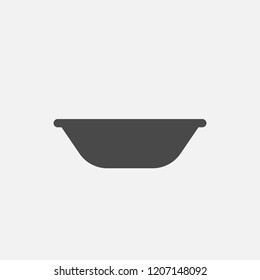 Empty bowl vector icon