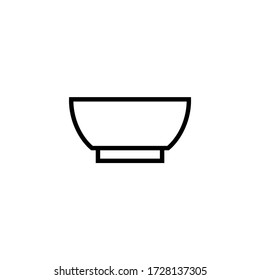 Icono vectorial vacío en un icono lineal de contorno aislado en fondo blanco