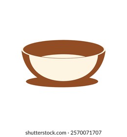 Empty Bowl Vector Illustration Perfect for Minimalist Kitchen or Dining Themes