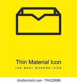 Empty box bright yellow material minimal icon or logo design