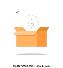 empty box concept illustration flat design vector eps10. modern graphic element for landing page, empty state ui, infographic, icon