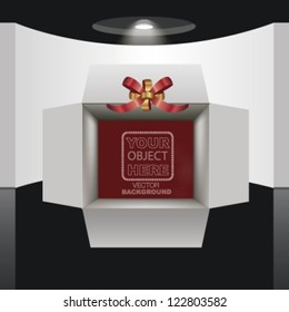 empty box exhibitor to place your object.
