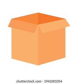 empty box on white background
