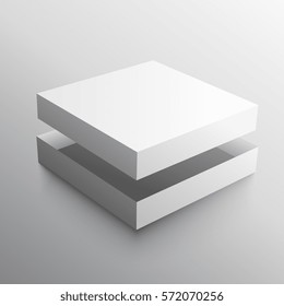 empty box realistic design mock-up