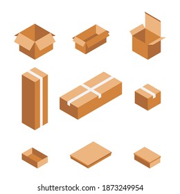Empty box for shipment and packaging