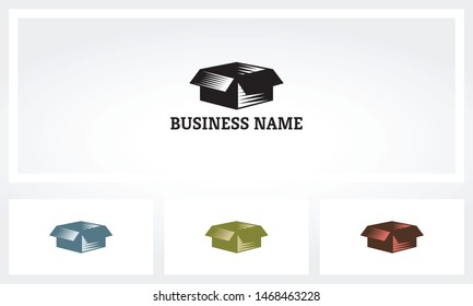 Empty Box Silhouette Illustration Logo Stock Vector (Royalty Free ...