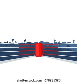 Empty boxing ring. Clipart image