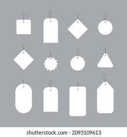 Empty Brand Tags Vector Grey Background Stock Vector (Royalty Free ...