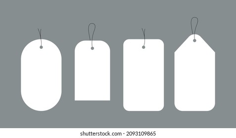 empty brand tags vector in grey background