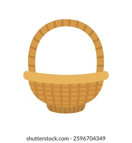 Empty brown basket design element.