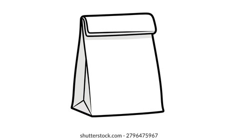 Empty brown paper lunch bag
