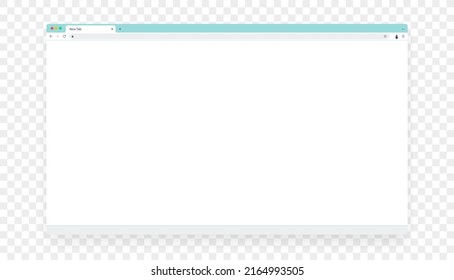 Empty browser window with white page. Vector mockup template