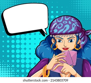 Empty bubble and facial expression retro comic banner design illustration