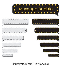 Empty bubble message template for smartphones