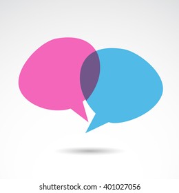 Empty bubble speech icon isolated on white background. Vector art.