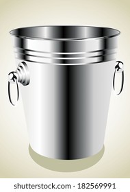 empty bucket for champagne bottle
