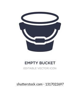 empty bucket icon on white background. Simple element illustration from Shapes concept. empty bucket icon symbol design.