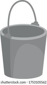 Empty bucket, illustration, vector on white background
