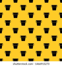 Empty bucket pattern seamless vector repeat geometric yellow for any design