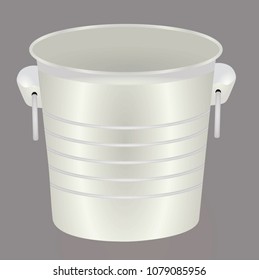 Empty bucket. vector illustration