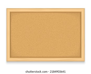 Empty bulletin board on white background, vector eps10 illustration